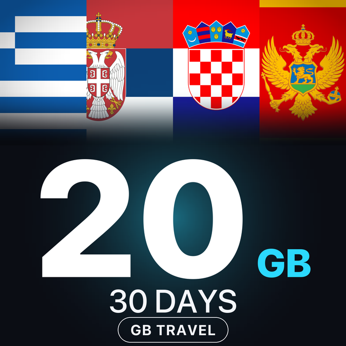eSIM Balcani 20 GB, 30 DAYS — GB Travel