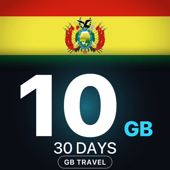 eSIM Bolivia 10 GB, 30 DAYS — GB Travel