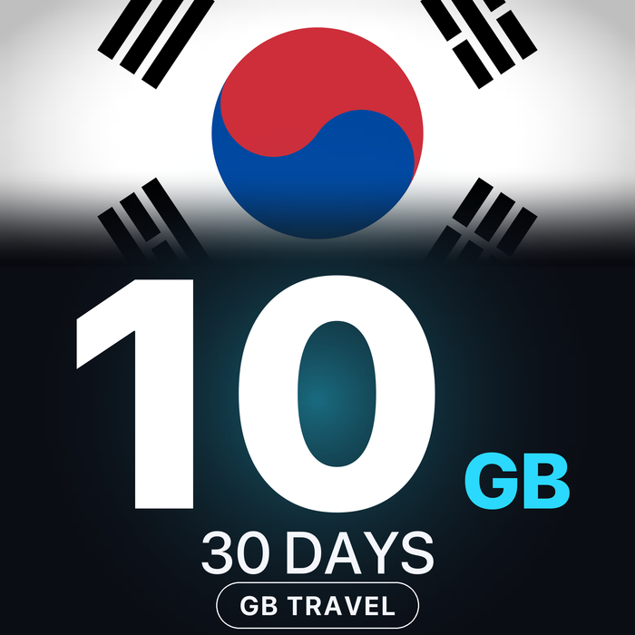eSIM Coreea de Sud 10 GB, 30 DAYS — GB Travel