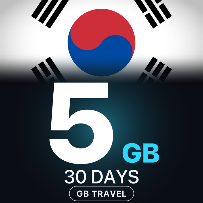 eSIM Coreea de Sud 5 GB, 30 DAYS — GB Travel