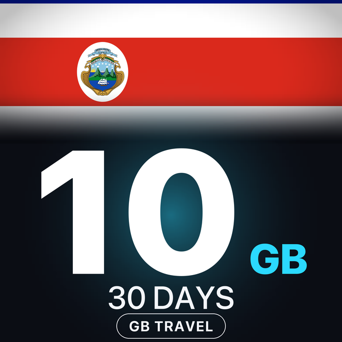 eSIM Costa Rica 10 GB, 30 DAYS — GB Travel