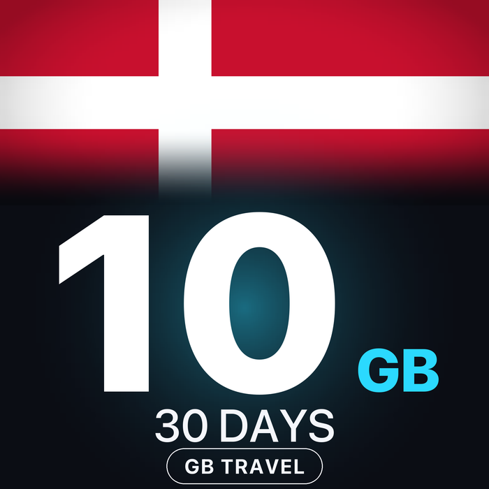 eSIM Danemarca 10 GB, 30 DAYS — GB Travel