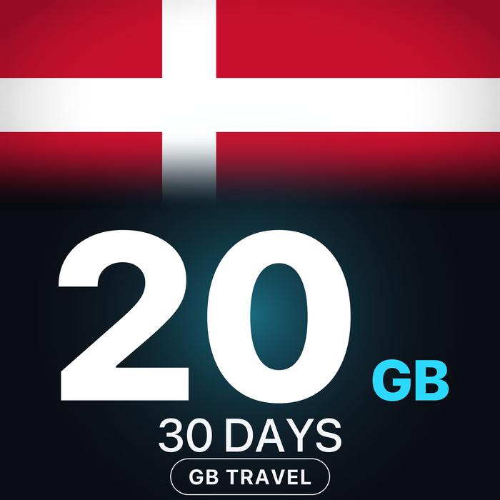eSIM Danemarca 20 GB, 30 DAYS — GB Travel