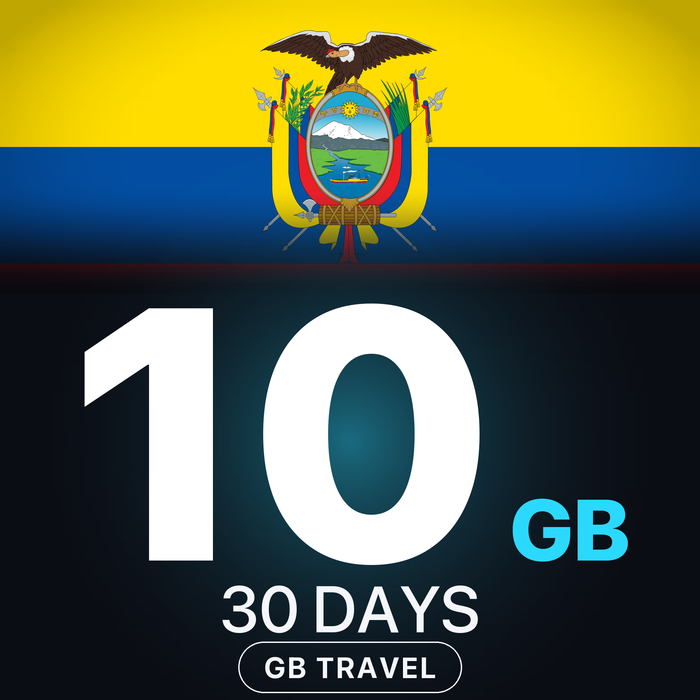 eSIM Ecuador 10 GB, 30 DAYS — GB Travel