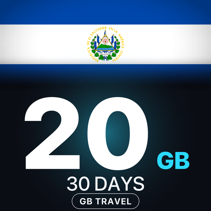 eSIM El Salvador 20 GB, 30 DAYS — GB Travel