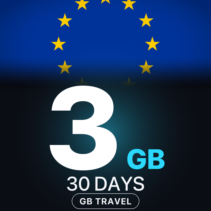 eSIM Europa 3 GB, 30 DAYS — GB Travel