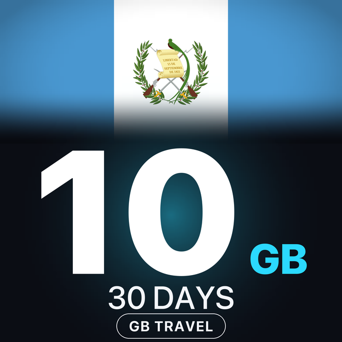 eSIM Guatemala 10 GB, 30 DAYS — GB Travel