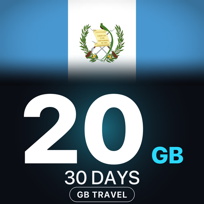 eSIM Guatemala 20 GB, 30 DAYS — GB Travel