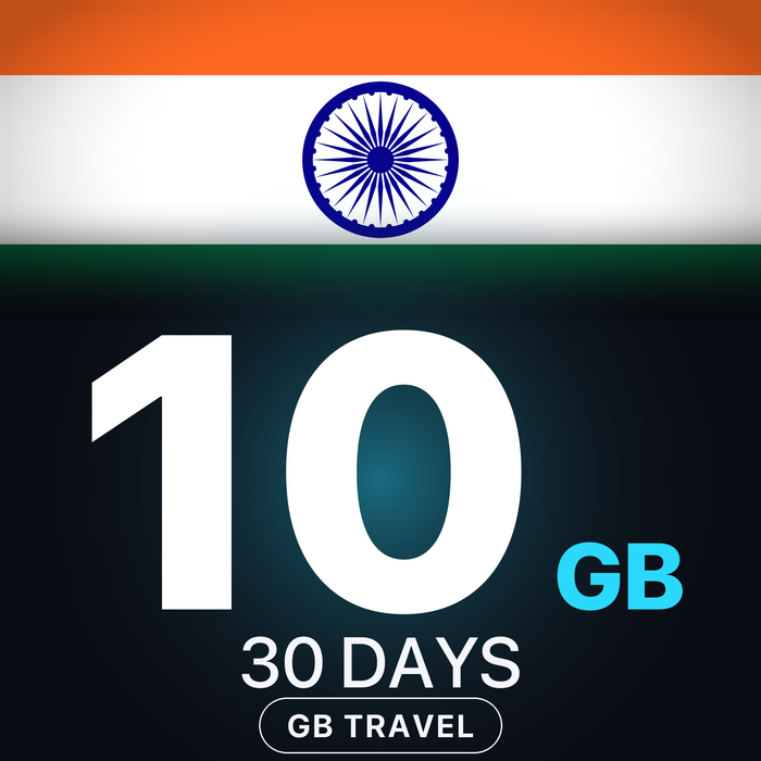 eSIM India 10 GB, 30 DAYS — GB Travel