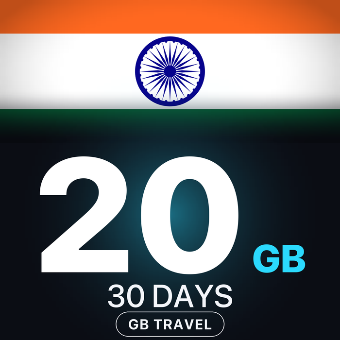 eSIM India 20 GB, 30 DAYS — GB Travel