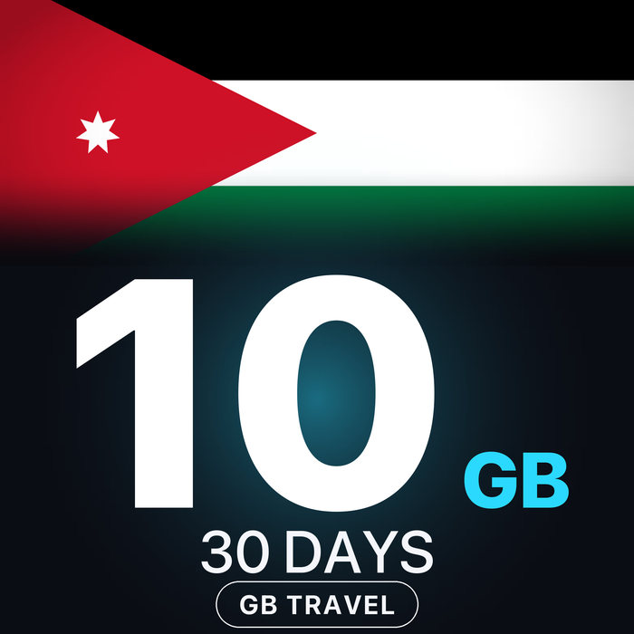 eSIM Iordania 10 GB, 30 DAYS — GB Travel