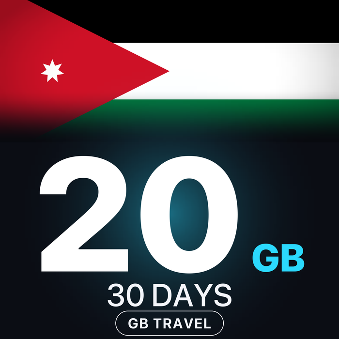 eSIM Iordania 20 GB, 30 DAYS — GB Travel