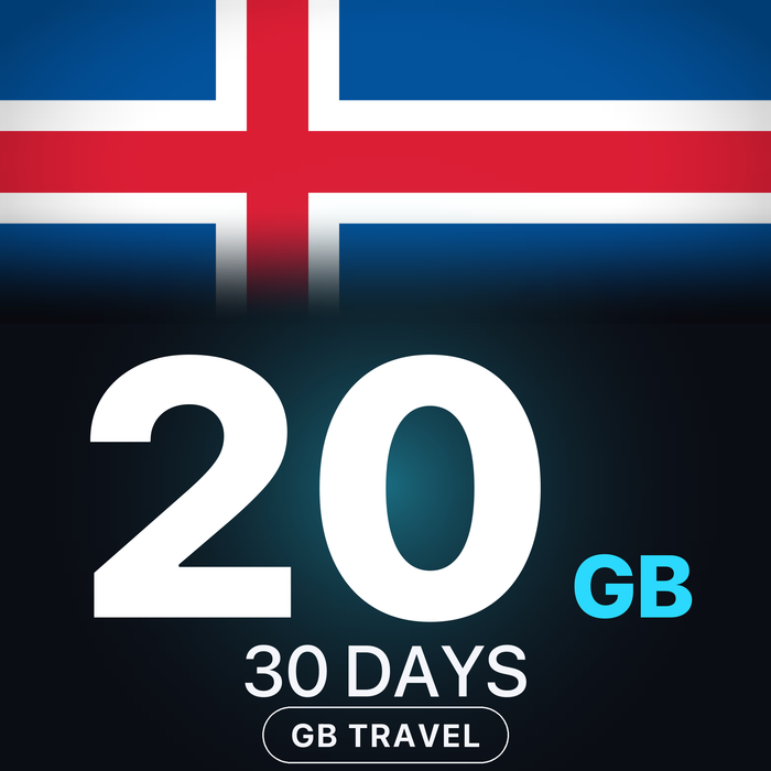 eSIM Islanda 20 GB, 30 DAYS — GB Travel