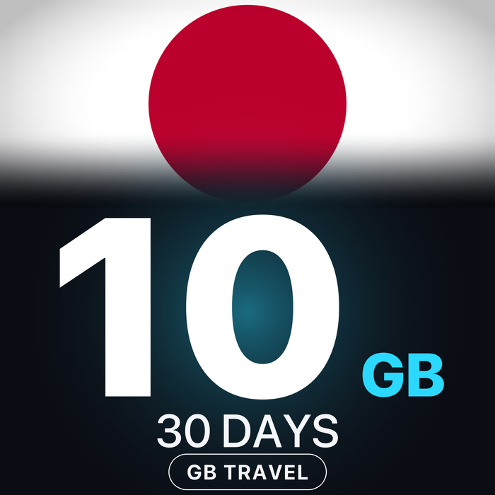 eSIM Japonia 10 GB, 30 DAYS — GB Travel