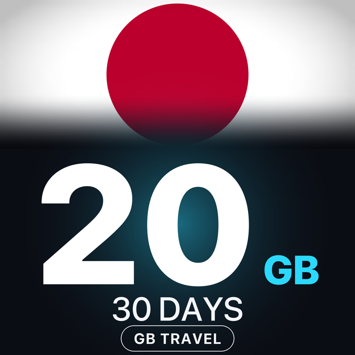 eSIM Japonia 20 GB, 30 DAYS — GB Travel