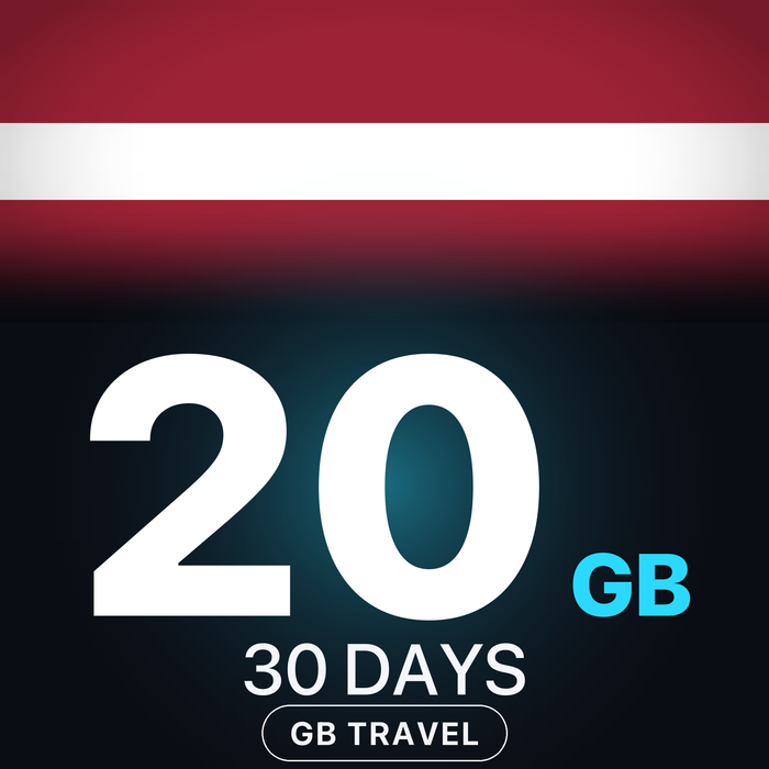 eSIM Letonia 20 GB, 30 DAYS — GB Travel