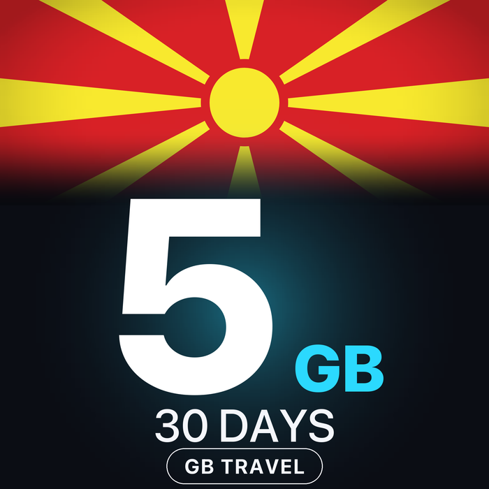 eSIM Macedonia de Nord 5 GB, 30 DAYS — GB Travel