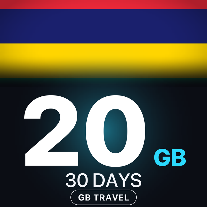 eSIM Mauritius 20 GB, 30 DAYS — GB Travel