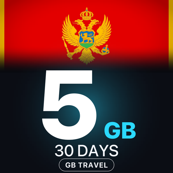 eSIM Muntenegru 5 GB, 30 DAYS — GB Travel