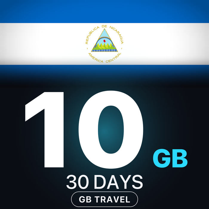eSIM Nicaragua 10 GB, 30 DAYS — GB Travel