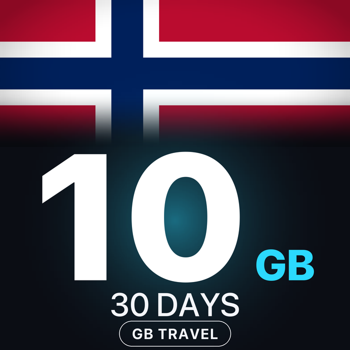 eSIM Norvegia 10 GB, 30 DAYS — GB Travel