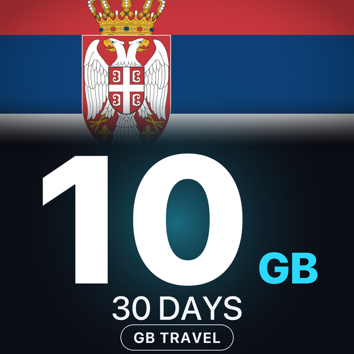 eSIM Serbia 10 GB, 30 DAYS — GB Travel