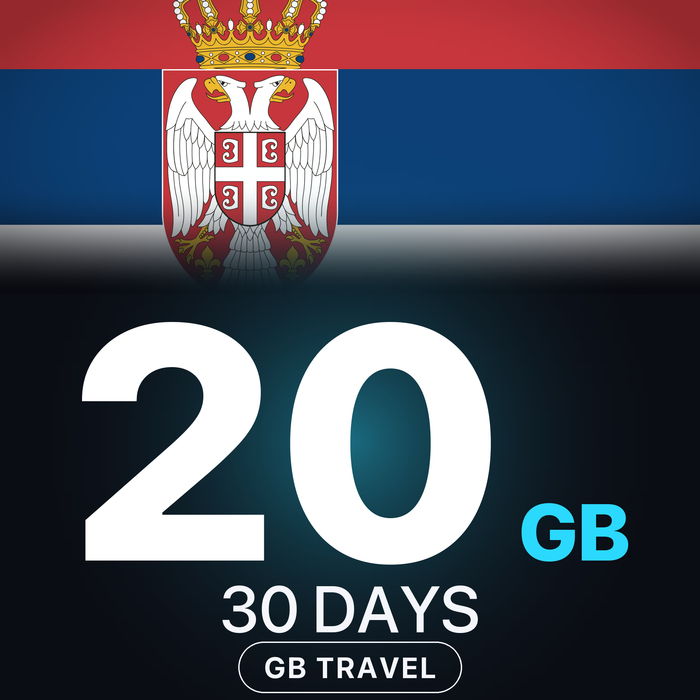 eSIM Serbia 20 GB, 30 DAYS — GB Travel