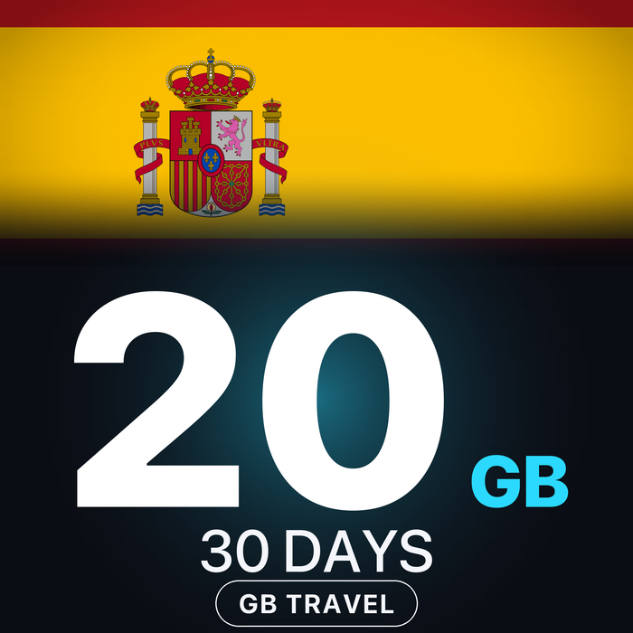 eSIM Spania 20 GB, 30 DAYS — GB Travel