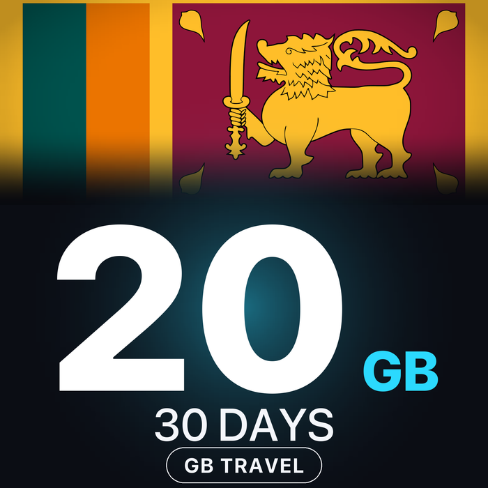eSIM Sri Lanka 20 GB, 30 DAYS — GB Travel
