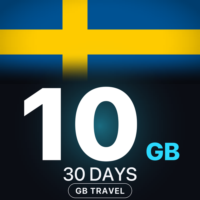 eSIM Suedia 10 GB, 30 DAYS — GB Travel