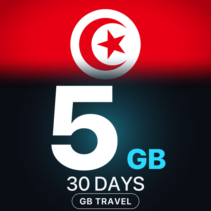 eSIM Tunisia 5 GB, 30 DAYS — GB Travel