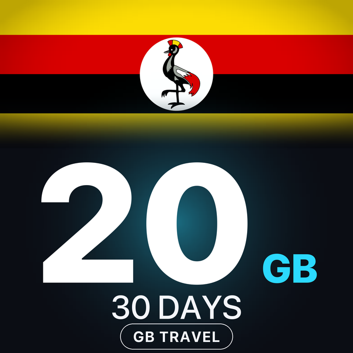 eSIM Uganda 20 GB, 30 DAYS — GB Travel