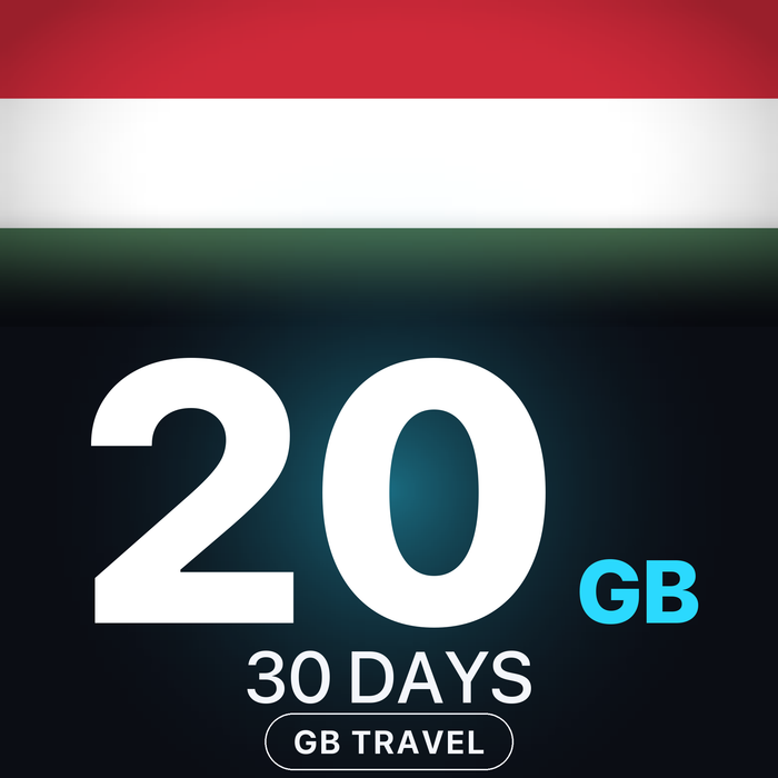 eSIM Ungaria 20 GB, 30 DAYS — GB Travel