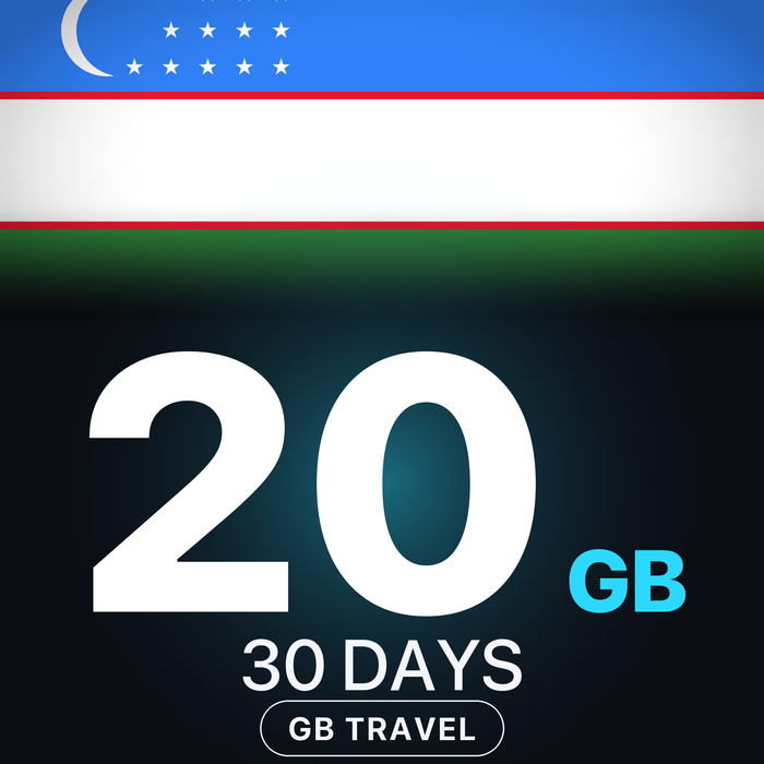 eSIM Uzbekistan 20 GB, 30 DAYS — GB Travel