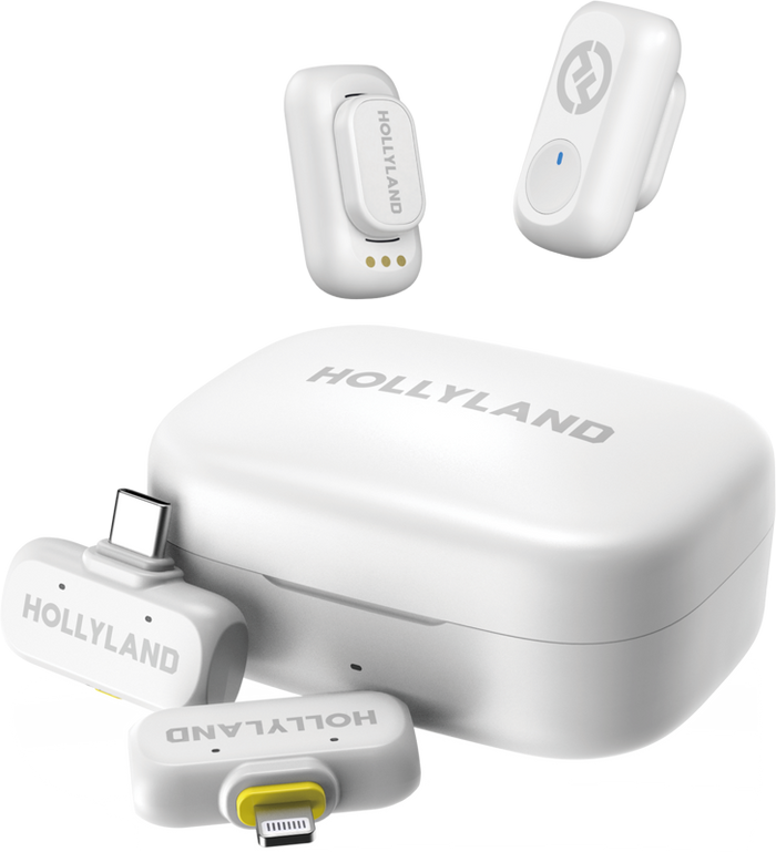 Hollyland LARK A1 Combo Ivory White, with USB-C RX + Lightning RX + Charging Case