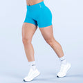 Teal impact shorts, 4.5-inch inseam, fitted athletic boxer briefs