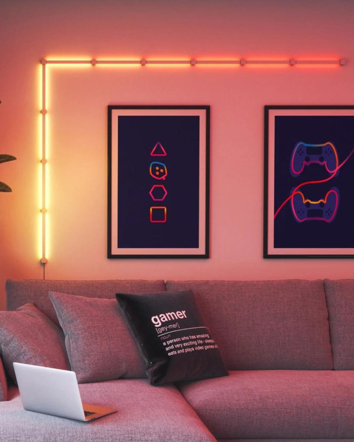 Kit 15 panouri RGBW Nanoleaf Lines 60 Degrees Starter Kit, Wi-Fi