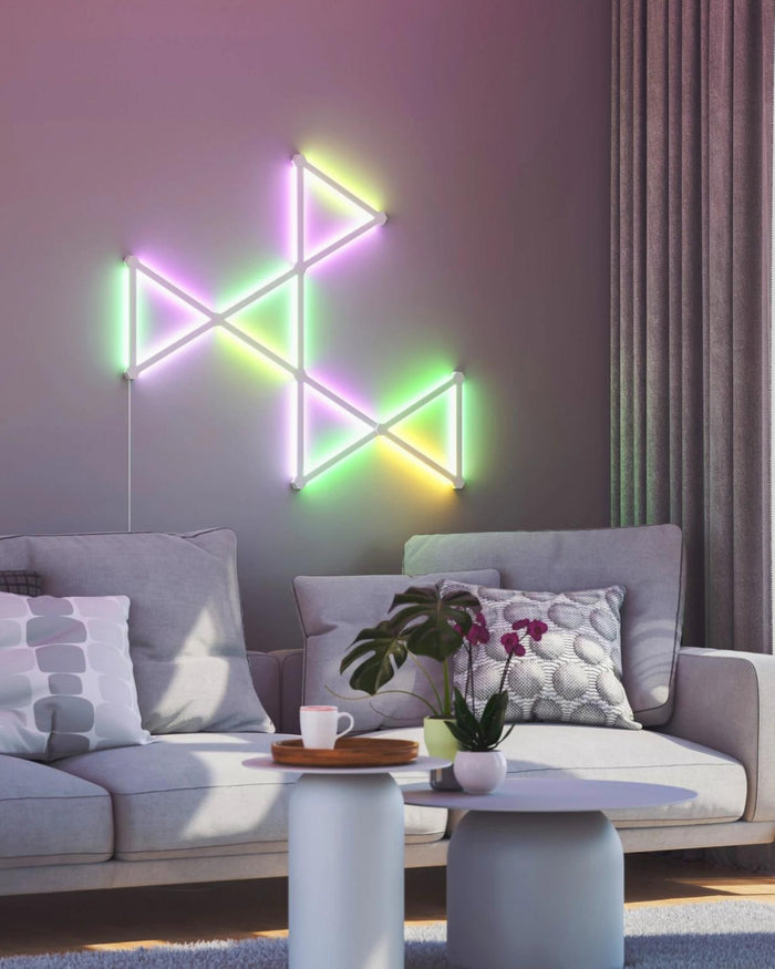 Kit 15 panouri RGBW Nanoleaf Lines 60 Degrees Starter Kit, Wi-Fi