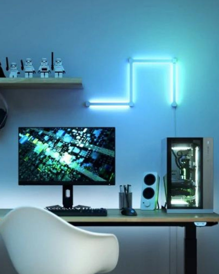 Kit 15 panouri RGBW Nanoleaf Lines 60 Degrees Starter Kit, Wi-Fi