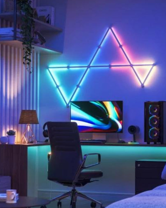 Kit 15 panouri RGBW Nanoleaf Lines 60 Degrees Starter Kit, Wi-Fi