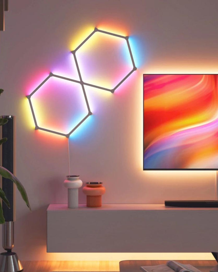 Kit 15 panouri RGBW Nanoleaf Lines 60 Degrees Starter Kit, Wi-Fi