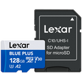 Lexar microSDHC Blue Plus UHS-I with SD adapter, up to 170MB/s read C10/A2/U3 (V30) 128GB
