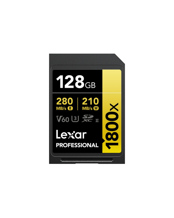 Lexar SDXC Pro 1800x U3 UHS-II R280/W210 (V60) 128GB