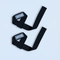 Black wrist straps with DYNE logo patch and hook-and-loop closure